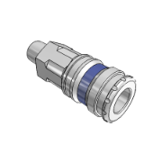 One-hand quick-lock couplings shut-off at one end DN 7.6