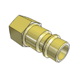K-NIPPEL KUPPL NW7 IG MS BL - Plugs for couplings DN 7.2 - DN 7.8, brass with a bare metal surface, female