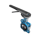Butterfly valves - With hand lever