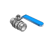 K-BKR BLAU STAHLHEBEL IG AG - Ball valves with blue steel lever, lighweight type, female/male thread
