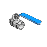 K-BKR BLAU STAHLHEBEL IG IG - Ball valves with blue steel lever, lighweight type, female/female thread