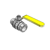 K-BKR GELB STAHLHEBEL IG AG - Ball valves with yelllow steel lever, lighweight type, female/male thread