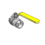 K-BKR GELB STAHLHEBEL IG IG - Ball valves with yellow steel lever, lighweight type, female/female thread