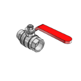 K-BKR ROT STAHLHEBEL IG AG - Ball valves with red steel lever, lighweight type, female/male thread