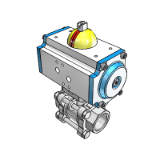Ball valves with pneumatic actuator